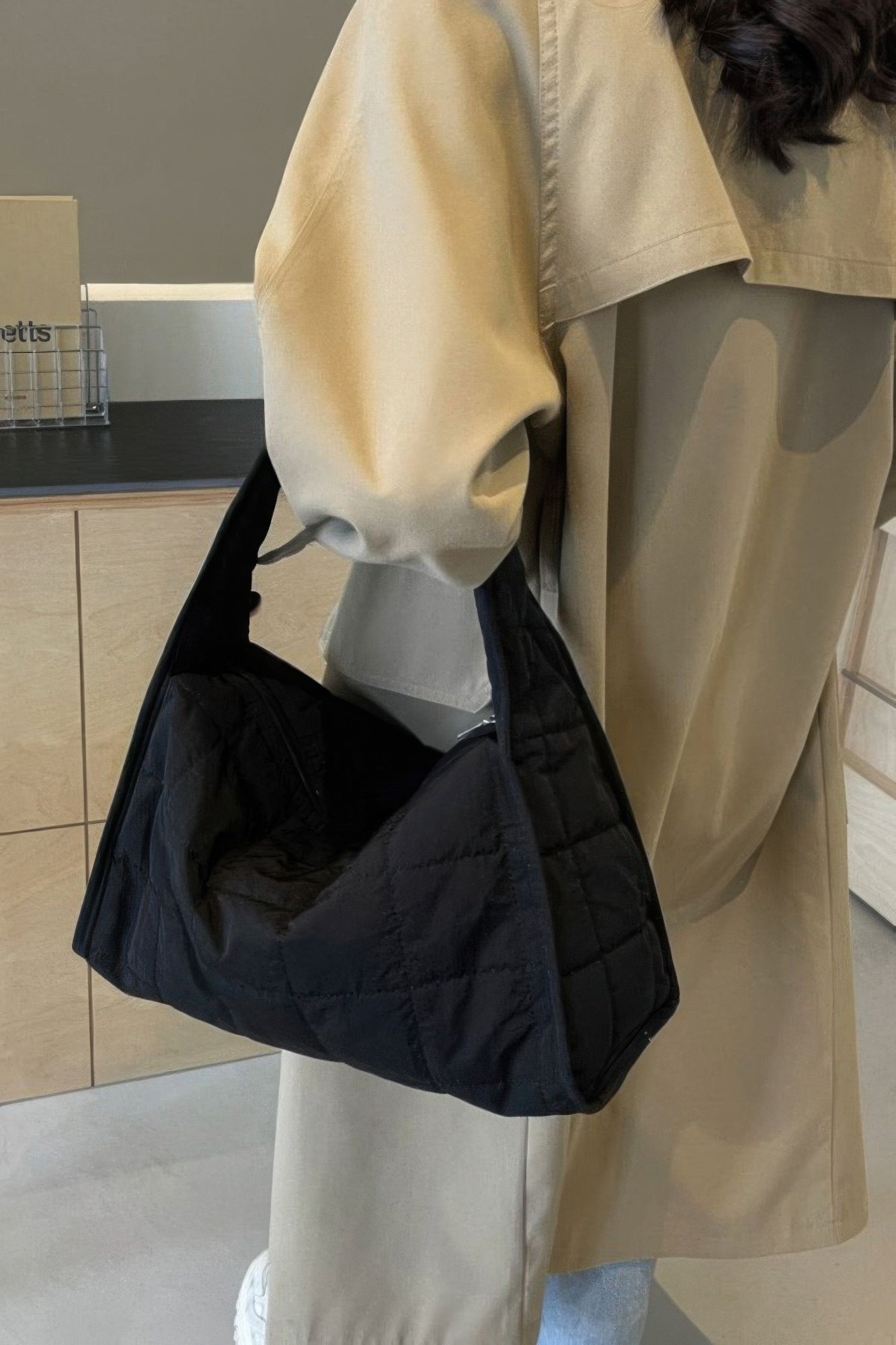 Quilted Nylon Shoulder Bag - LODIMAE FASHION