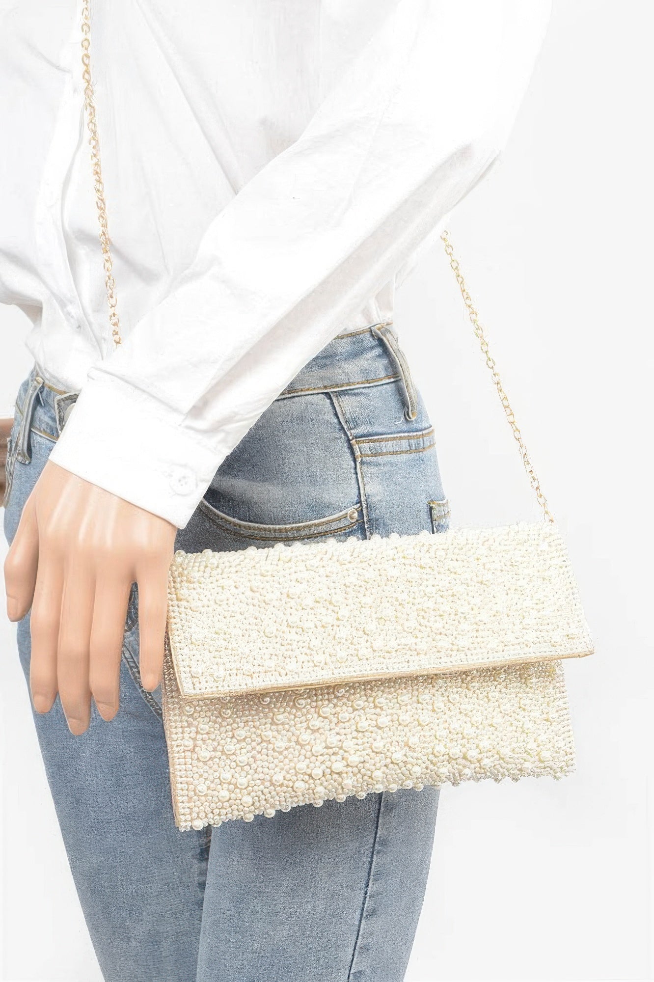 Faux Pearl Party Clutch - LODIMAE FASHION