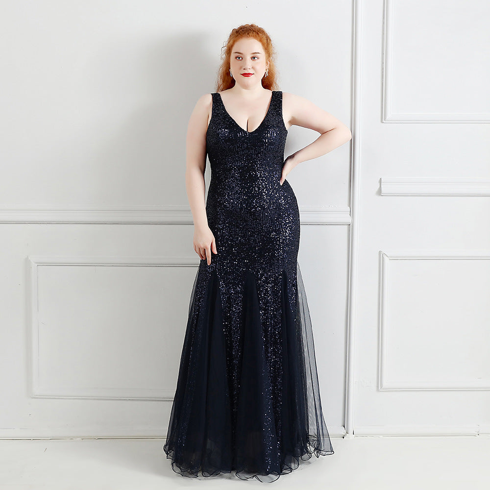Fat Size Fat Beauty Costume Banquet Evening Dress - LODIMAE FASHION