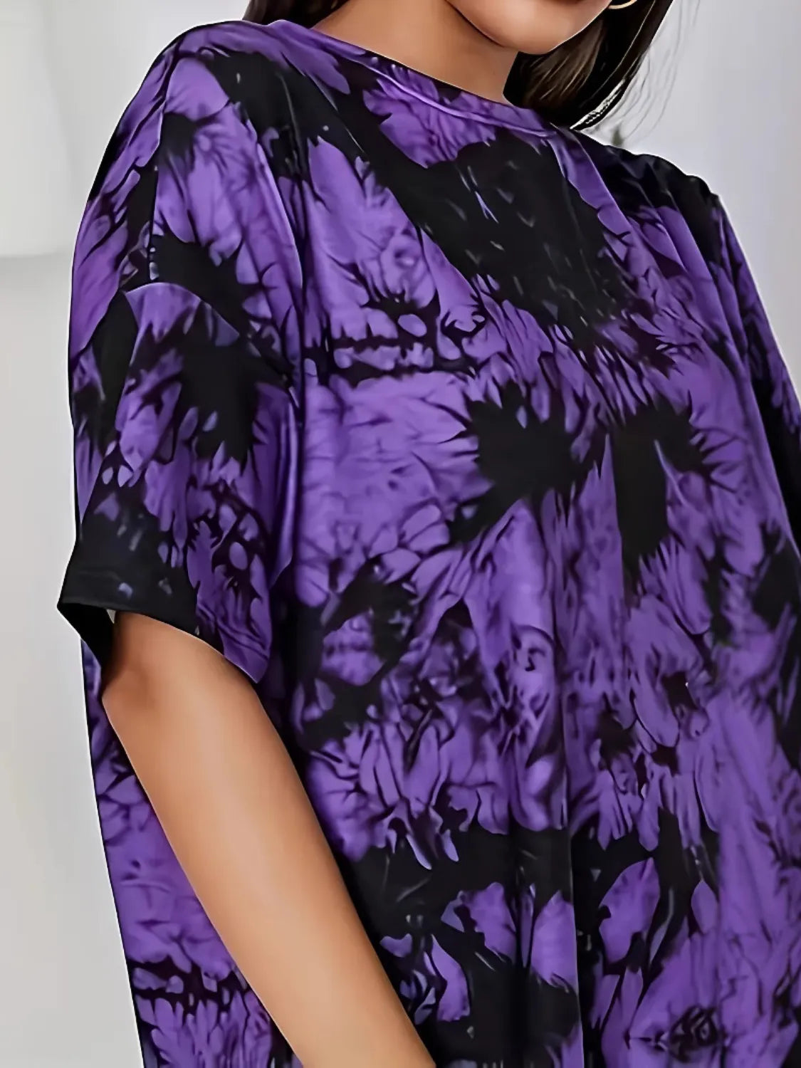 Tie-Dye Round Neck Short Sleeve T-Shirt - LODIMAE FASHION