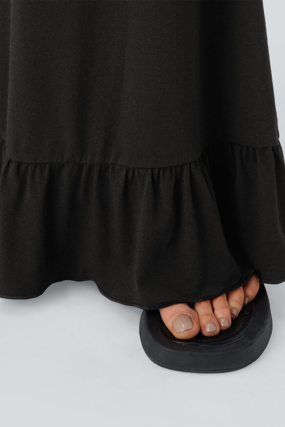 Dune Solid Color Ruffle Hem Wide Leg Pants - LODIMAE FASHION
