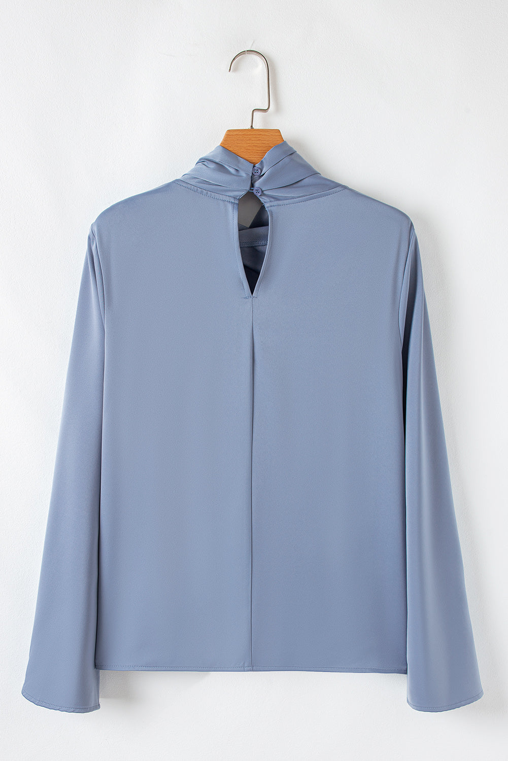 Ivy Asymmetric Turtleneck Elegant Satin Blouse - LODIMAE FASHION 