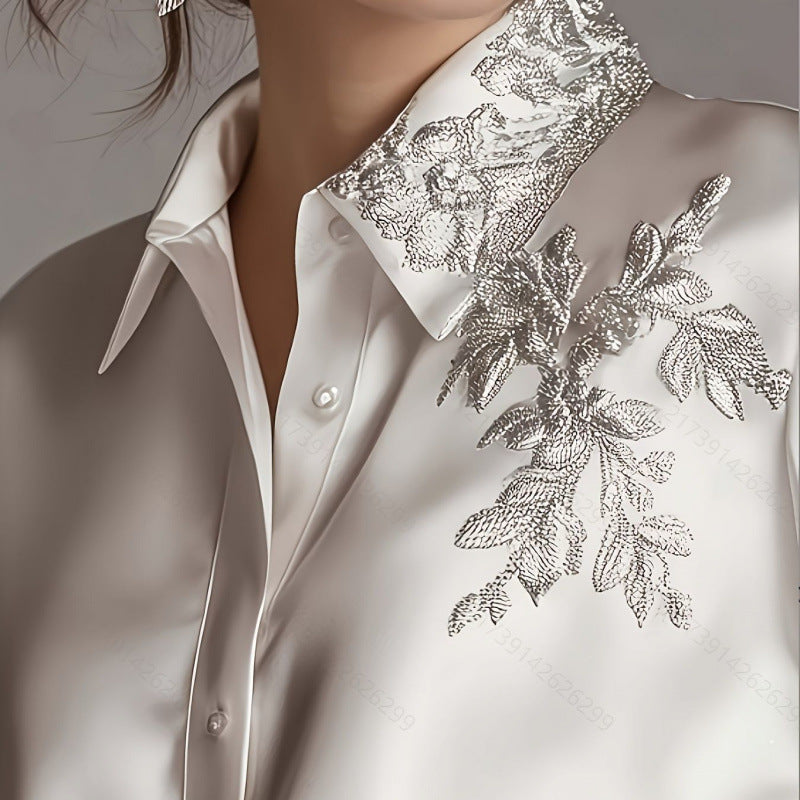 European And American Quality Embroidery Top Shirt Loose - LODIMAE FASHION 