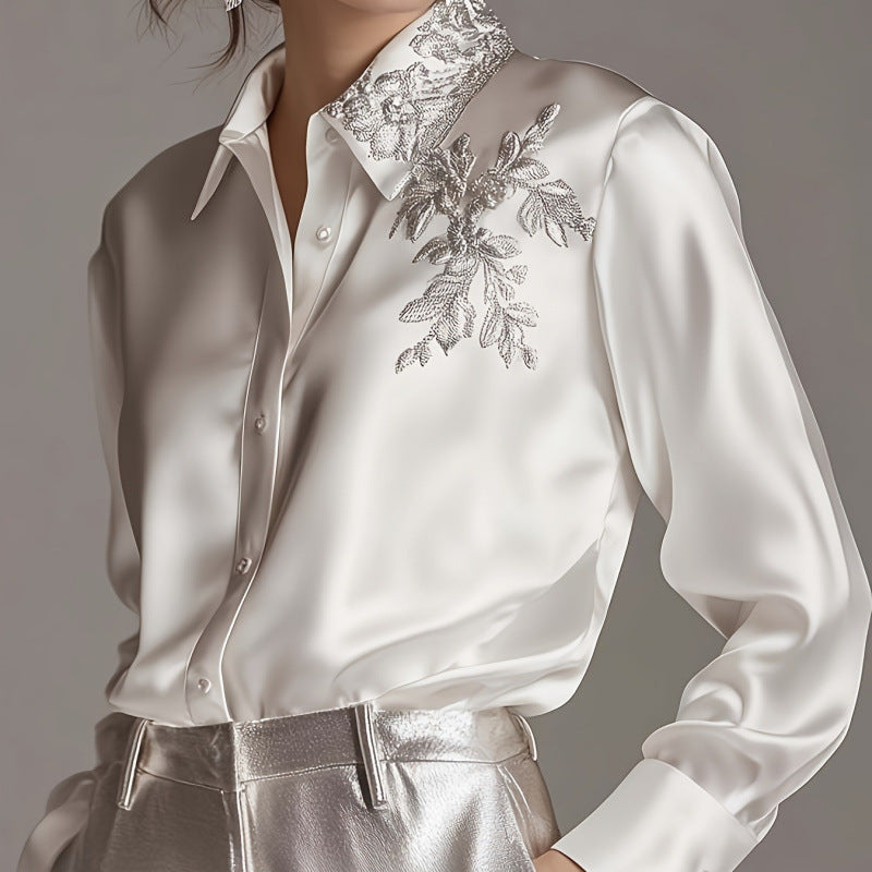 European And American Quality Embroidery Top Shirt Loose - LODIMAE FASHION 