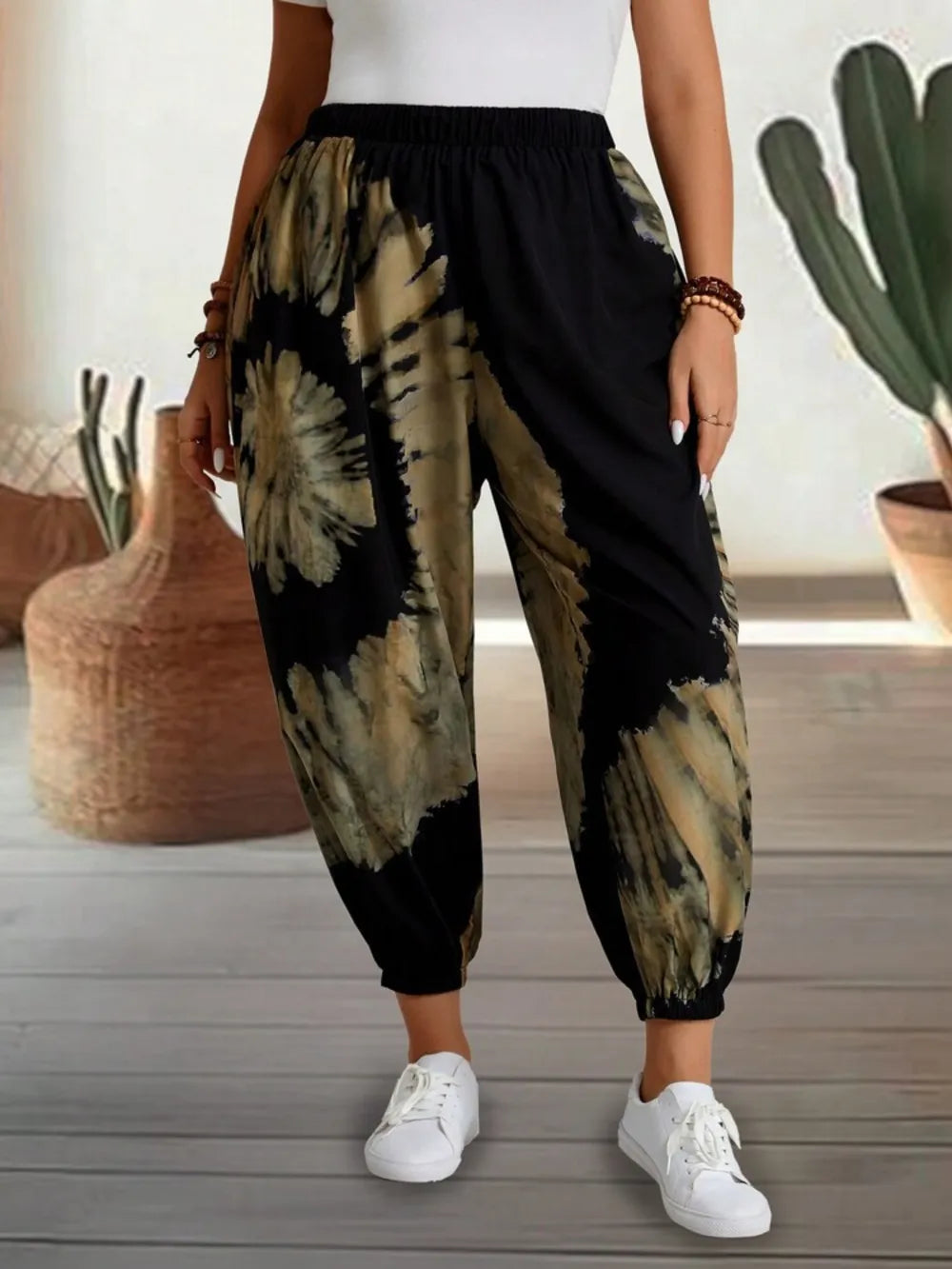 Tie-Dye Elastic Waist Pants - LODIMAE FASHION 