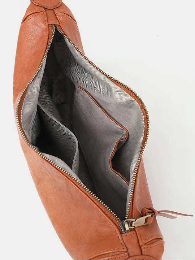 PU Leather Crescent Shaped Removable Strap Crossbody Bag - LODIMAE FASHION 