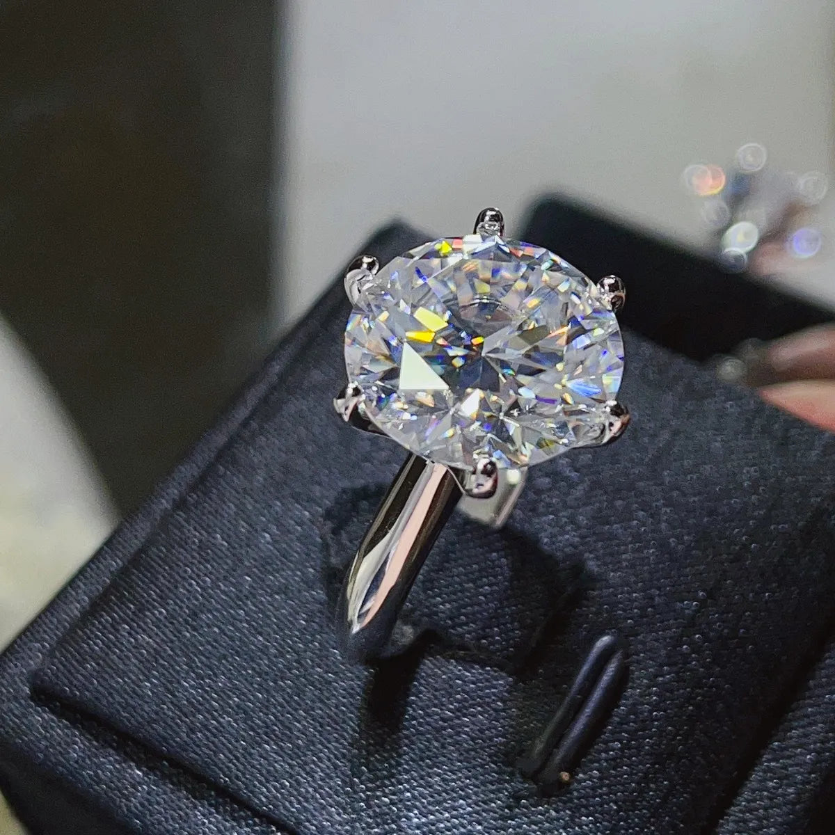 10 Carat Moissanite 925 Sterling Silver Ring - LODIMAE FASHION 