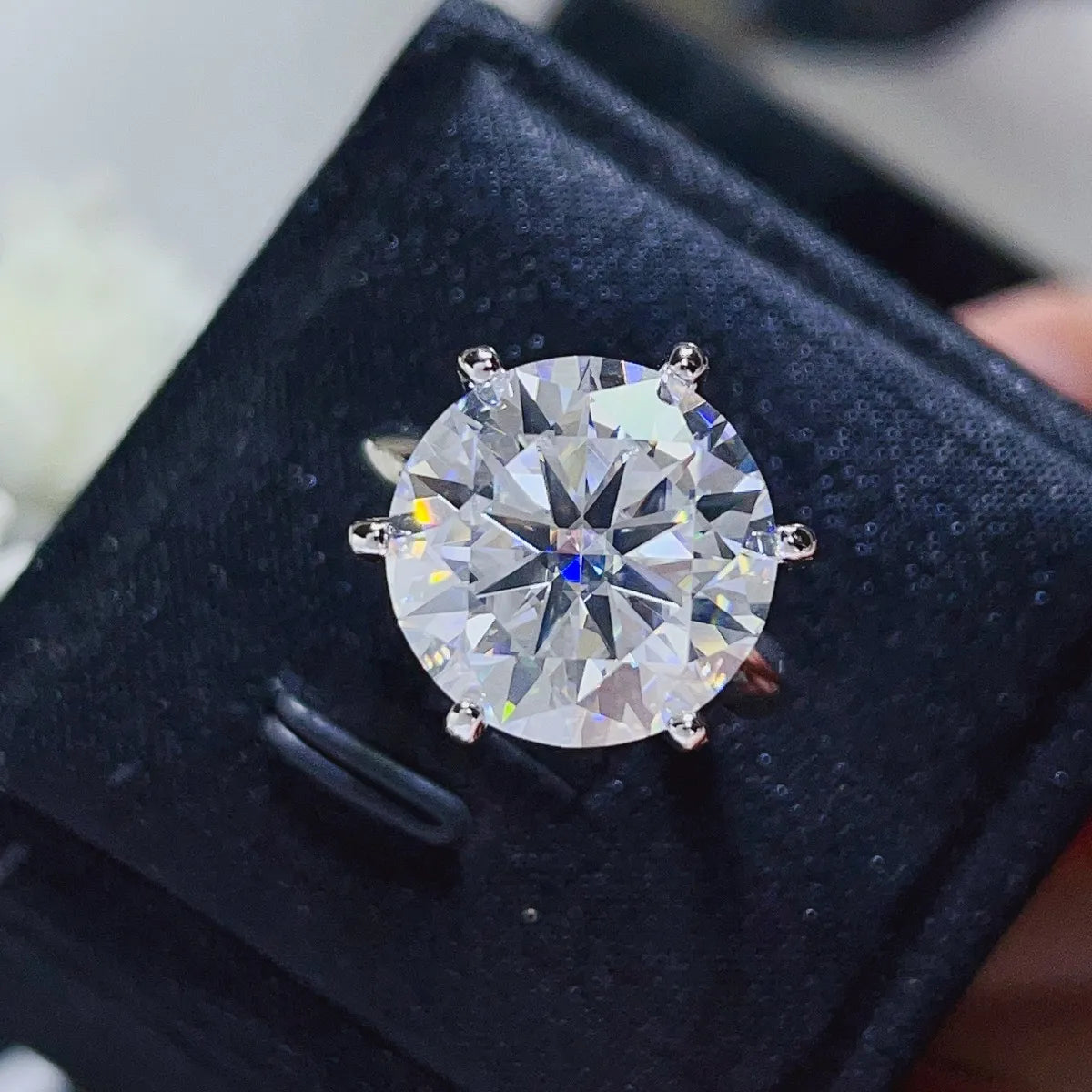 10 Carat Moissanite 925 Sterling Silver Ring - LODIMAE FASHION 