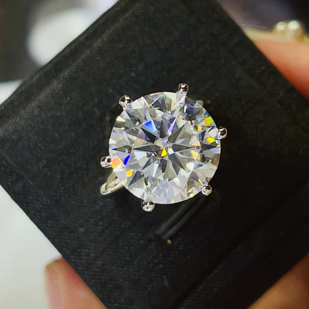 10 Carat Moissanite 925 Sterling Silver Ring - LODIMAE FASHION 