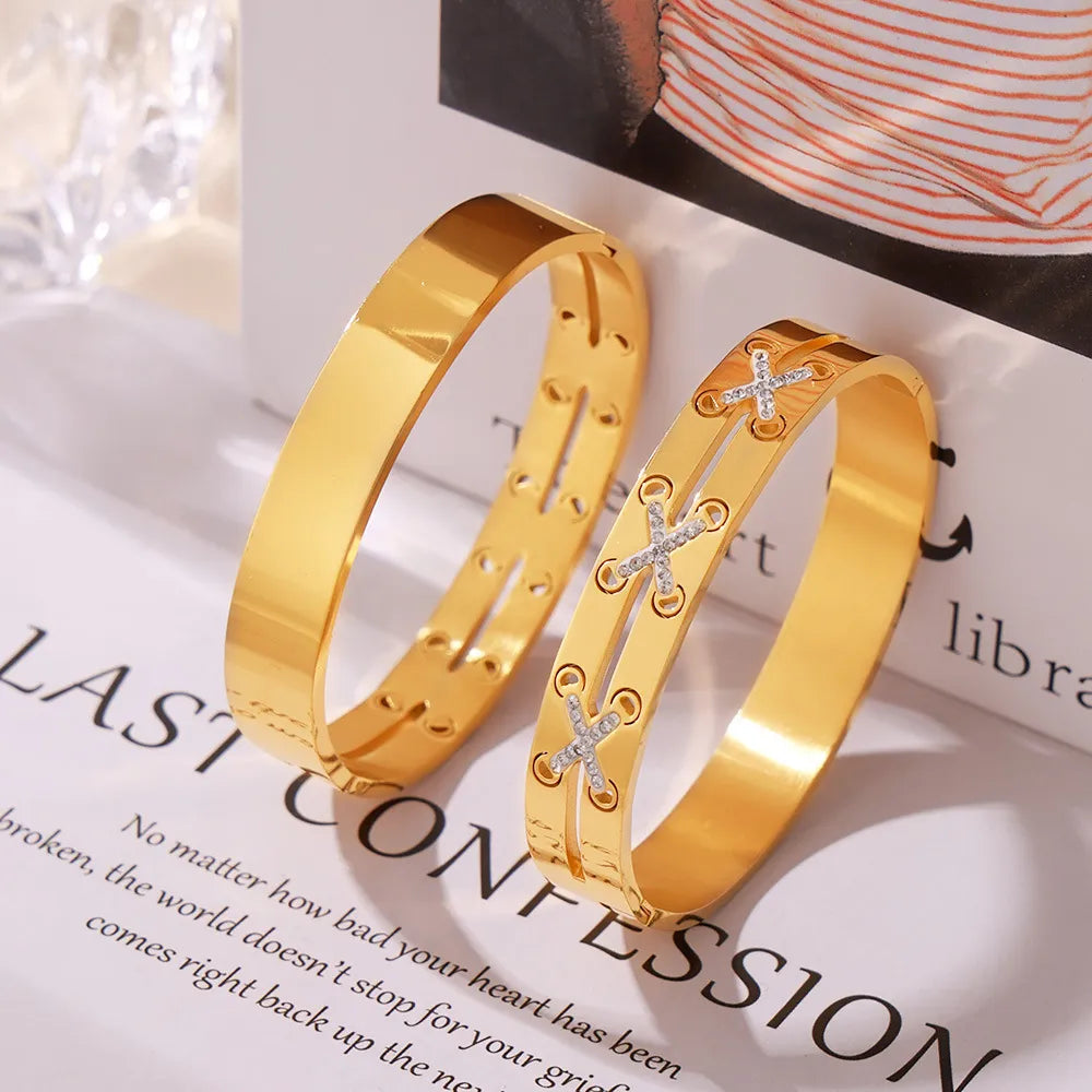 18K Gold-Plated Czech Diamond Bracelet - LODIMAE FASHION 