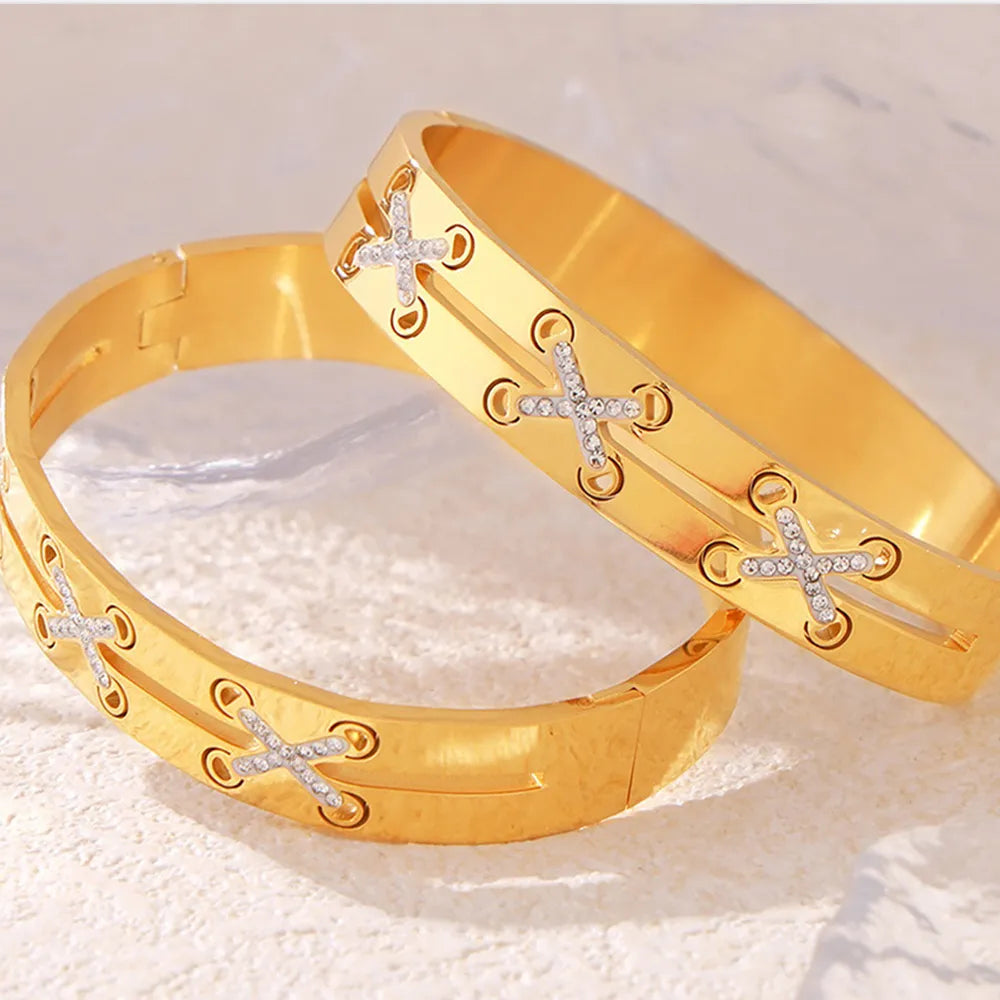 18K Gold-Plated Czech Diamond Bracelet - LODIMAE FASHION 