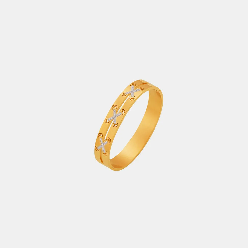 18K Gold-Plated Czech Diamond Bracelet - LODIMAE FASHION 