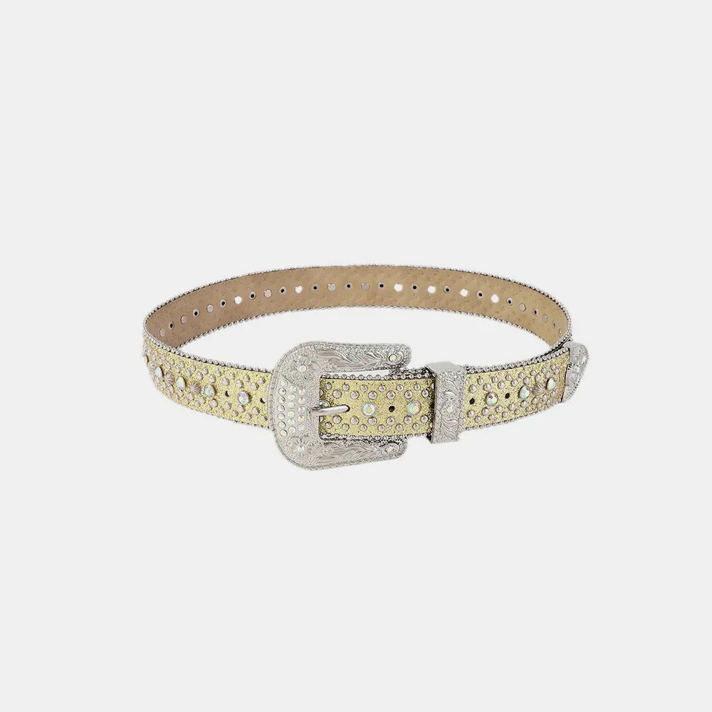 Rhinestone PU Leather Belt - LODIMAE FASHION 