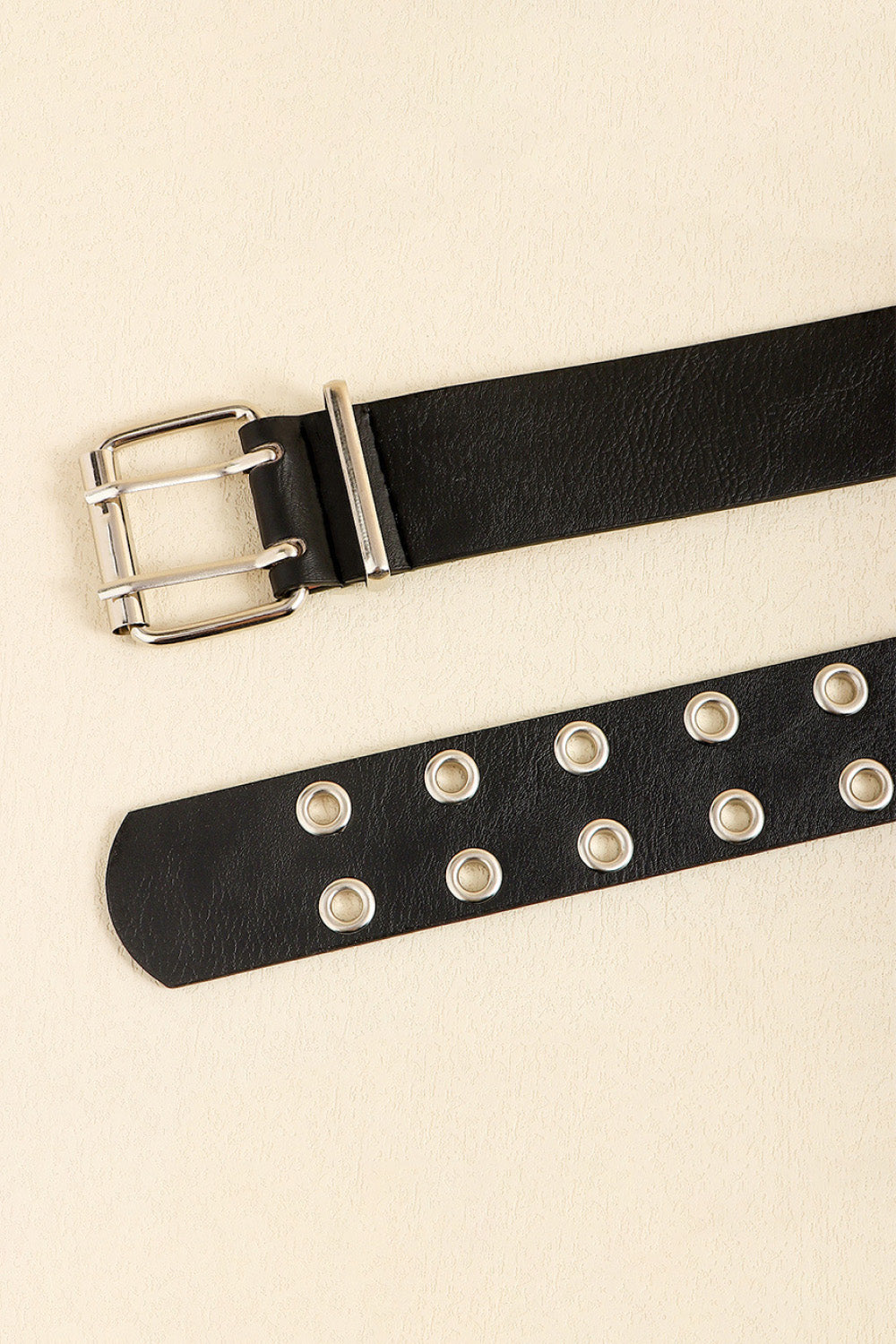 PU Leather Two Row Eyelet Belt - LODIMAE FASHION 