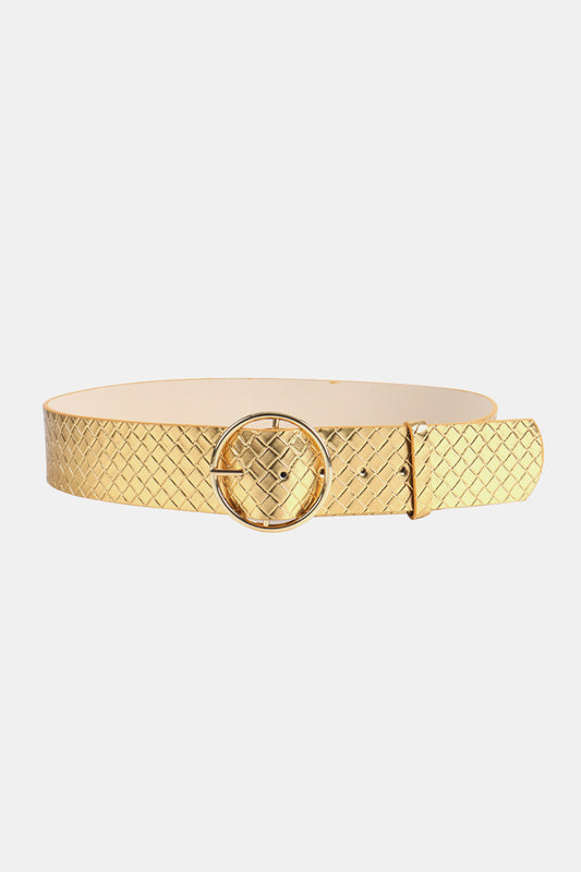 PU Leather Circle Shape Buckle Belt - LODIMAE FASHION 