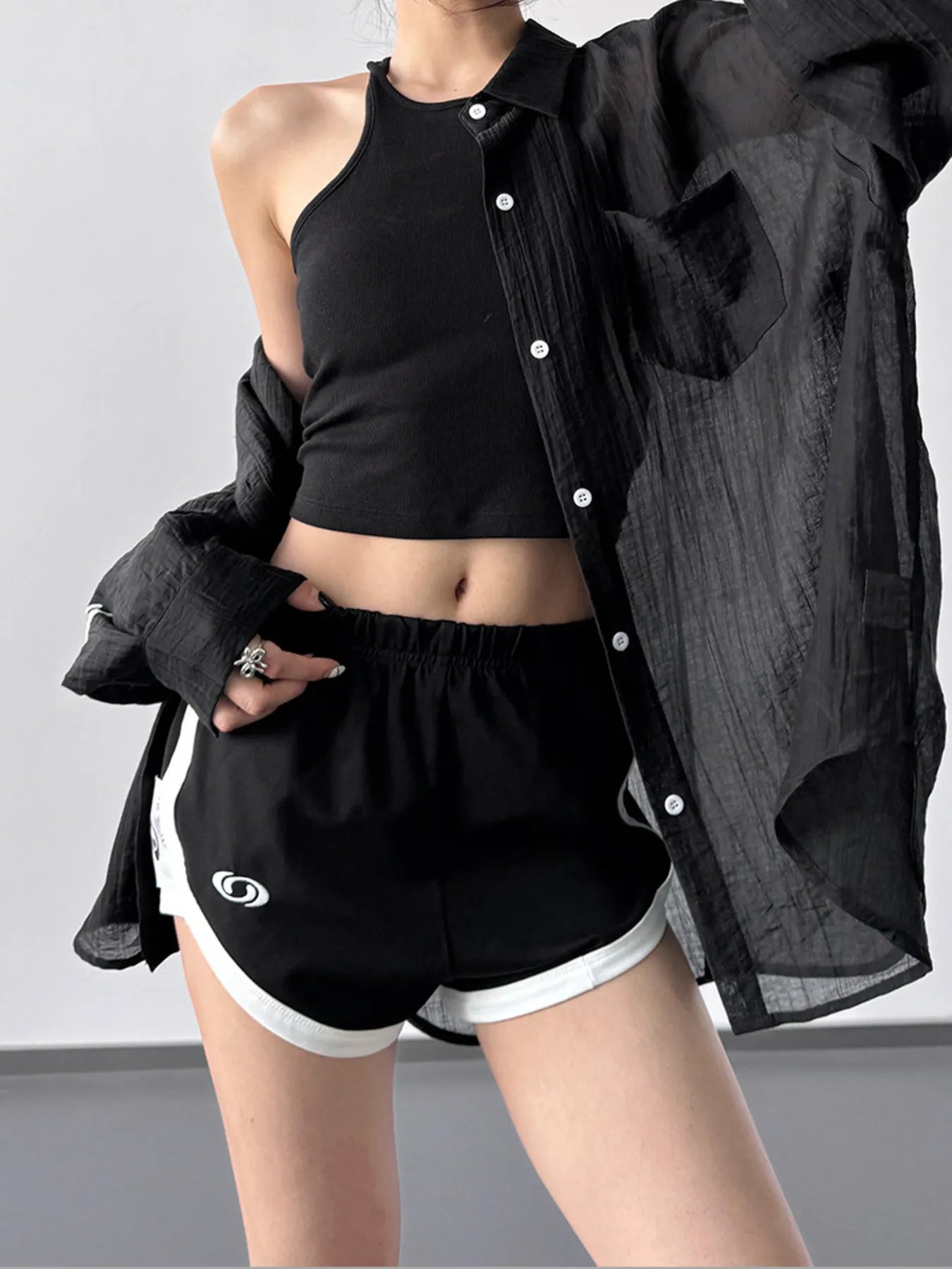 Button-Up Long Sleeve Oversized Shirt - LODIMAE FASHION 