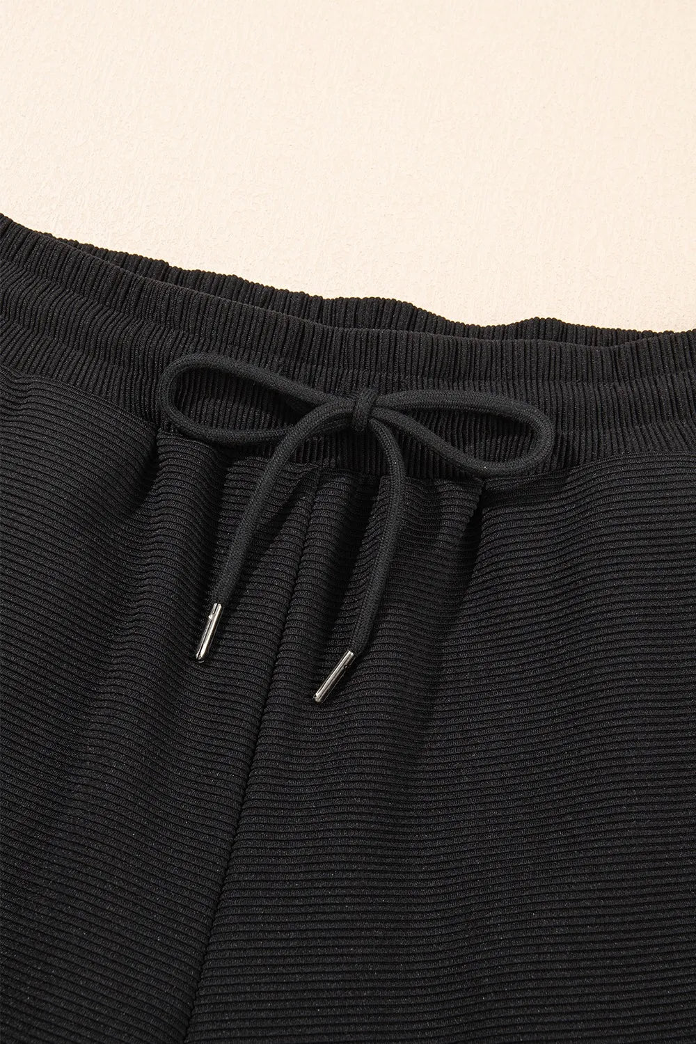 Textured Ruffled Sleeve Zipped Top and Wide Leg Pants Set - LODIMAE FASHION 
