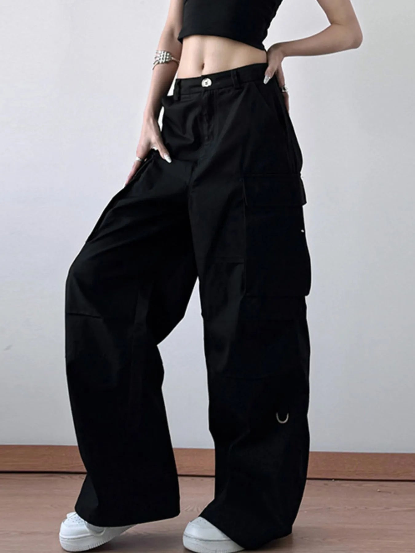 Oversized Cargo Wide Leg Pants - LODIMAE FASHION 