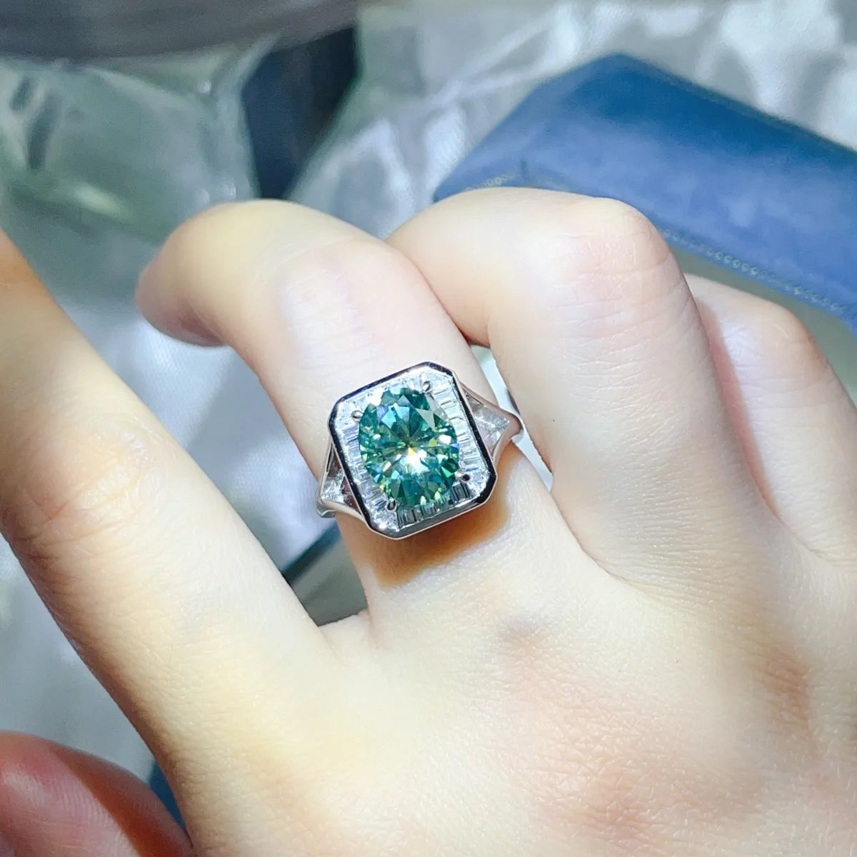 3 Carat Moissanite Engagement Square Ring - LODIMAE FASHION 