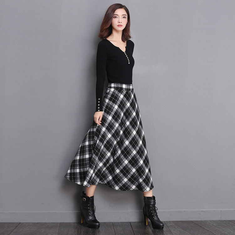 Plaid Maxi Skirt - LODIMAE FASHION 