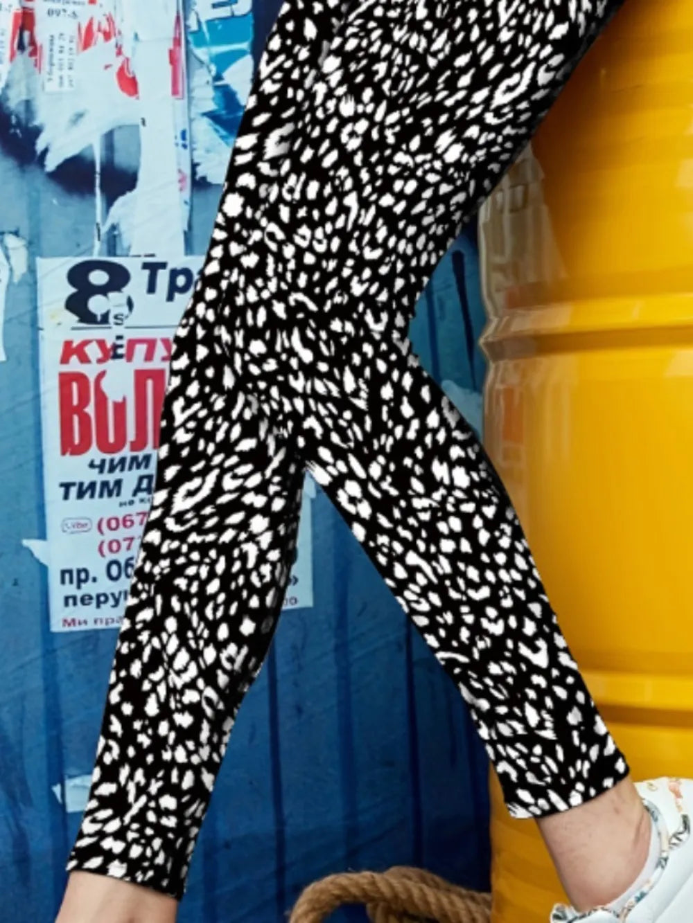 Printed High Waist Skinny Leggings - LODIMAE FASHION 