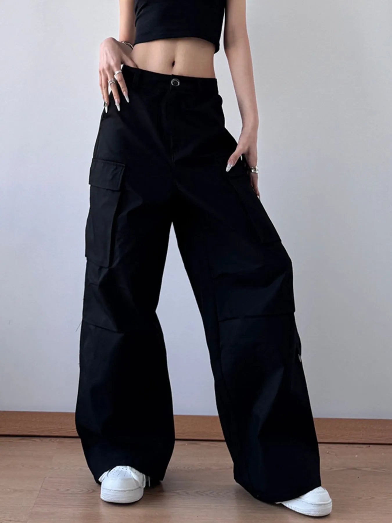 Oversized Cargo Wide Leg Pants - LODIMAE FASHION 