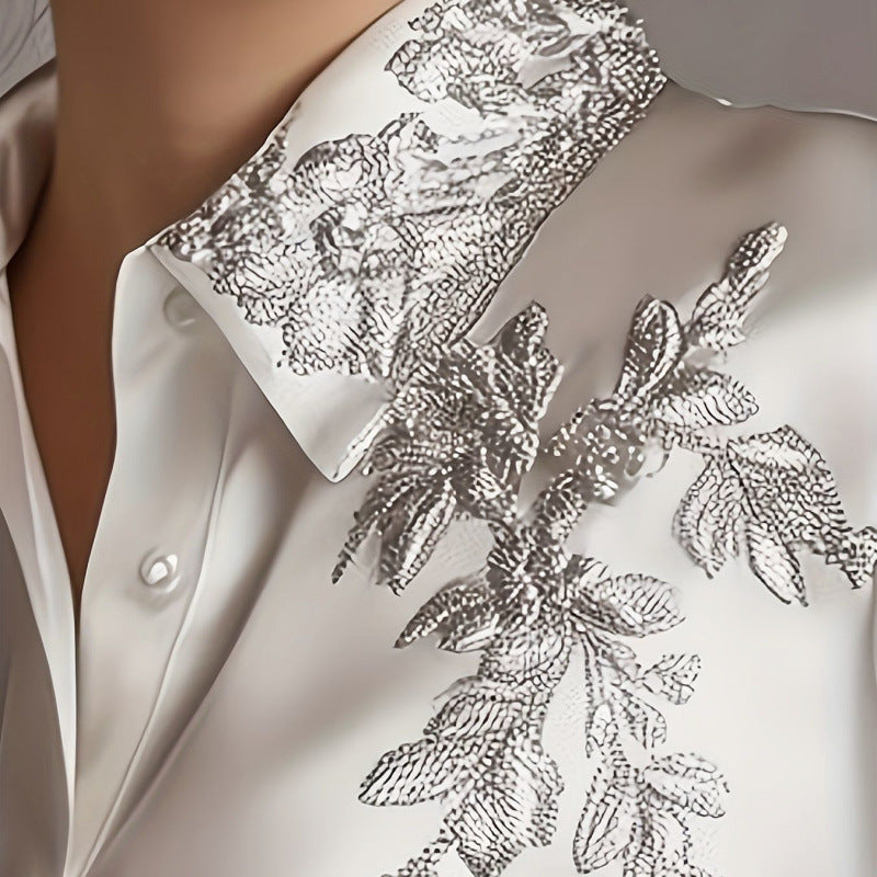 European And American Quality Embroidery Top Shirt Loose - LODIMAE FASHION 