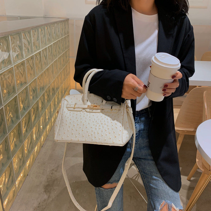 Ostrich pattern handbag - LODIMAE FASHION 
