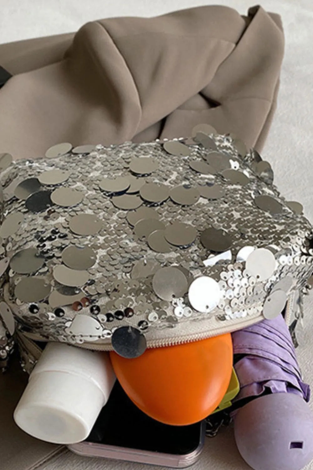 Sequin Chain Shoulder Bag - LODIMAE FASHION 