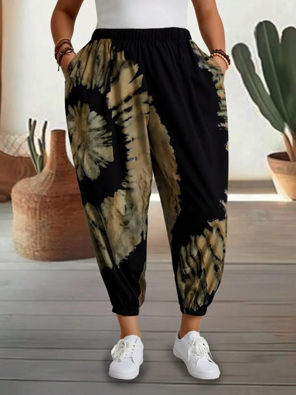 Tie-Dye Elastic Waist Pants - LODIMAE FASHION 
