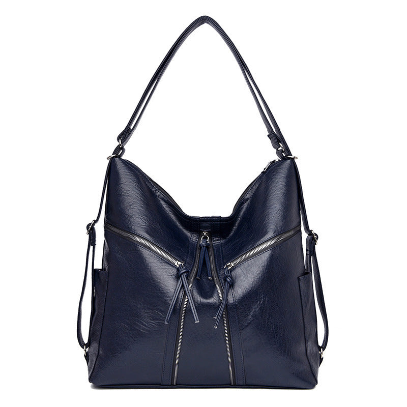 Soft Leather Versatile Leisure Shoulder Bag Multifunctional Backpack - LODIMAE FASHION 