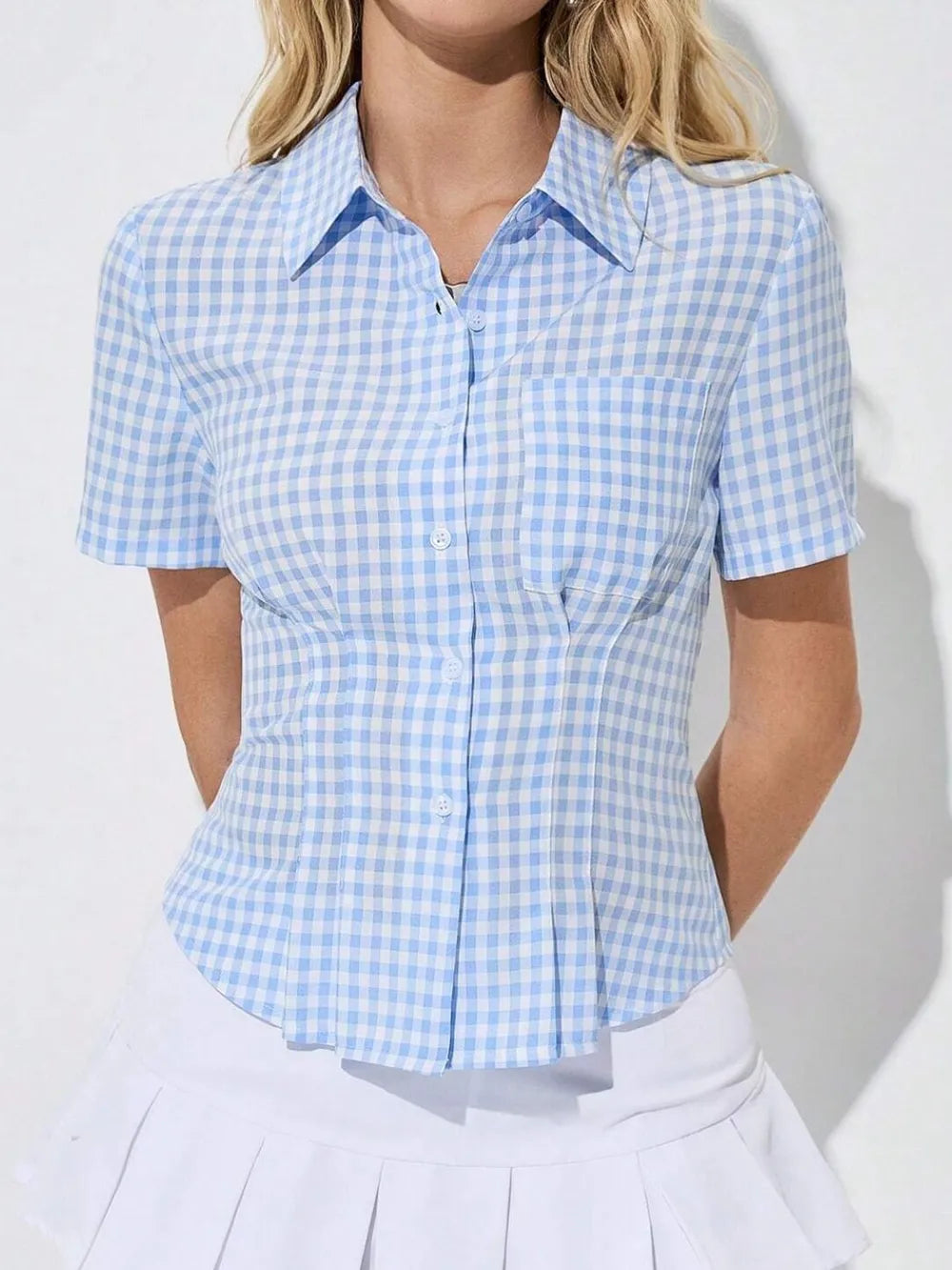 Button Down Short Sleeve Shirt - LODIMAE FASHION 