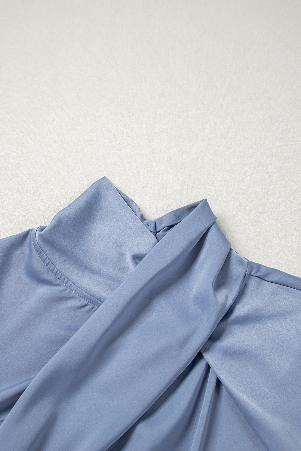 Ivy Asymmetric Turtleneck Elegant Satin Blouse - LODIMAE FASHION 