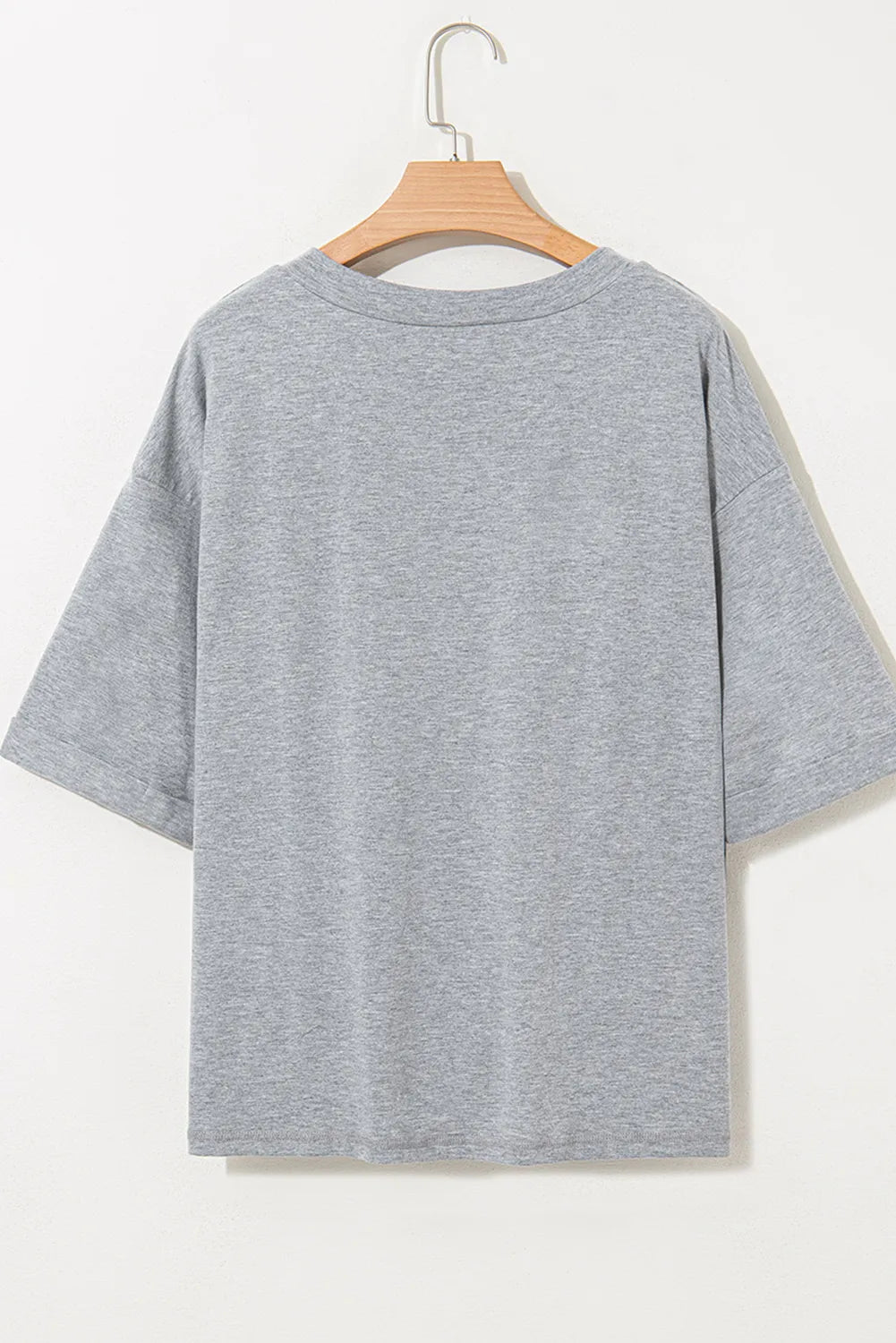 High Raglan Half Sleeve V Neck Oversized T Shirt - LODIMAE FASHION 