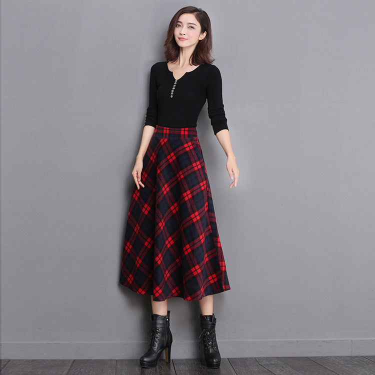 Plaid Maxi Skirt - LODIMAE FASHION 