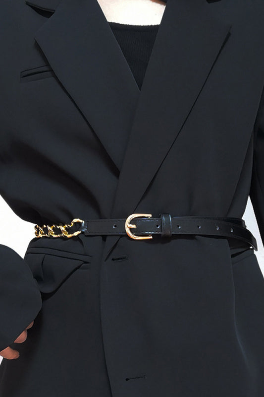 PU Chain Skinny Belt - LODIMAE FASHION 