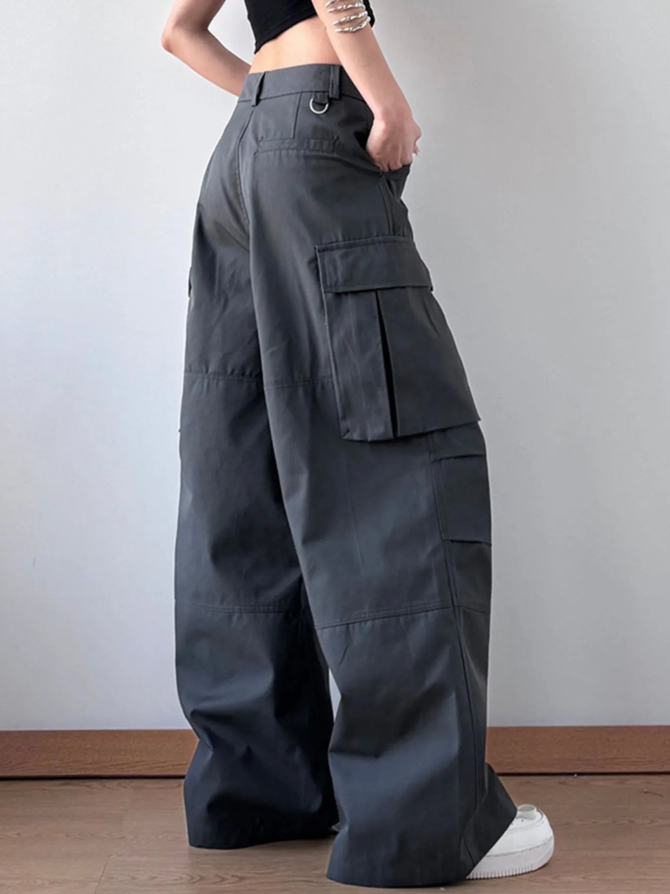 Oversized Cargo Wide Leg Pants - LODIMAE FASHION 