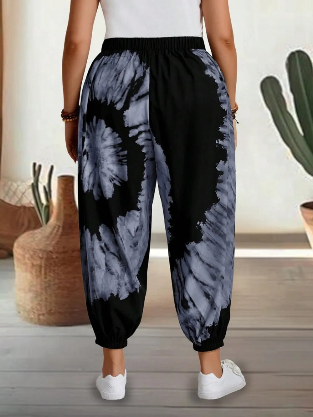 Tie-Dye Elastic Waist Pants - LODIMAE FASHION 