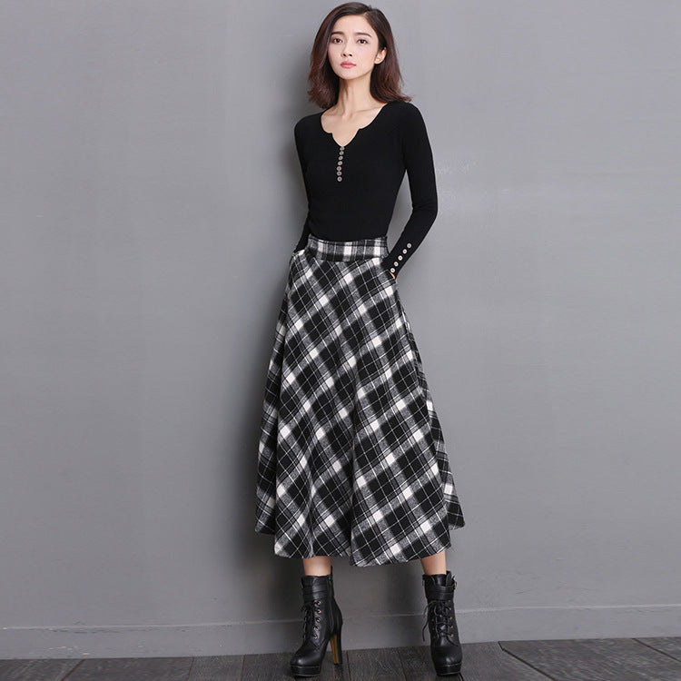 Plaid Maxi Skirt - LODIMAE FASHION 