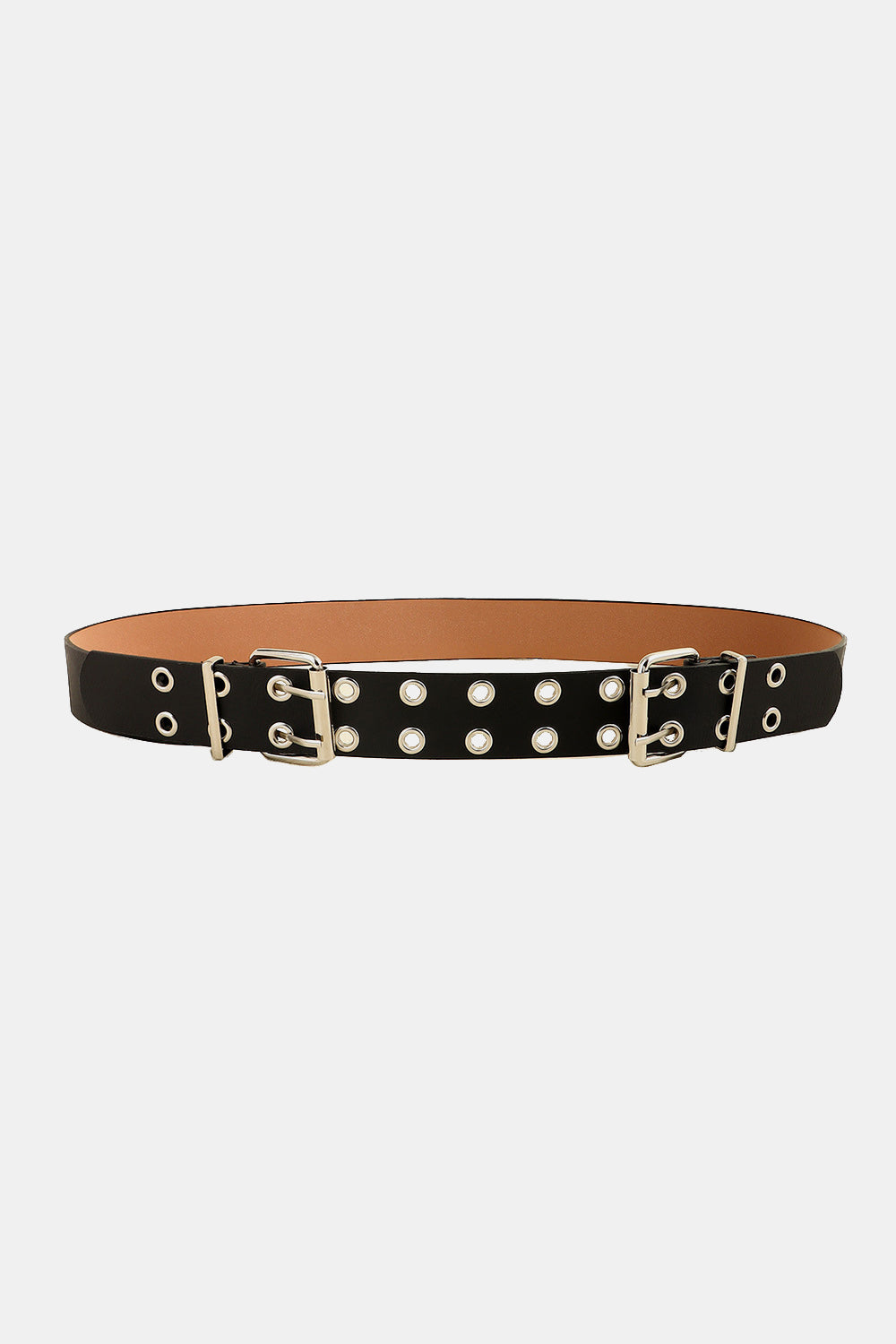 PU Leather Two Row Eyelet Belt - LODIMAE FASHION 