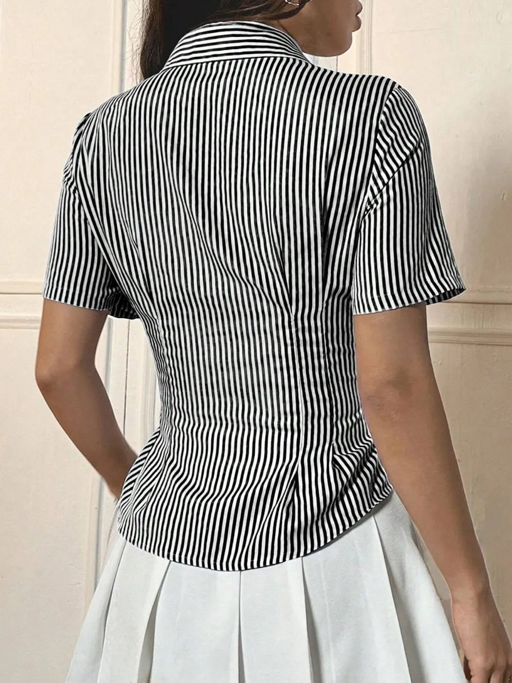 Button Down Short Sleeve Shirt - LODIMAE FASHION 