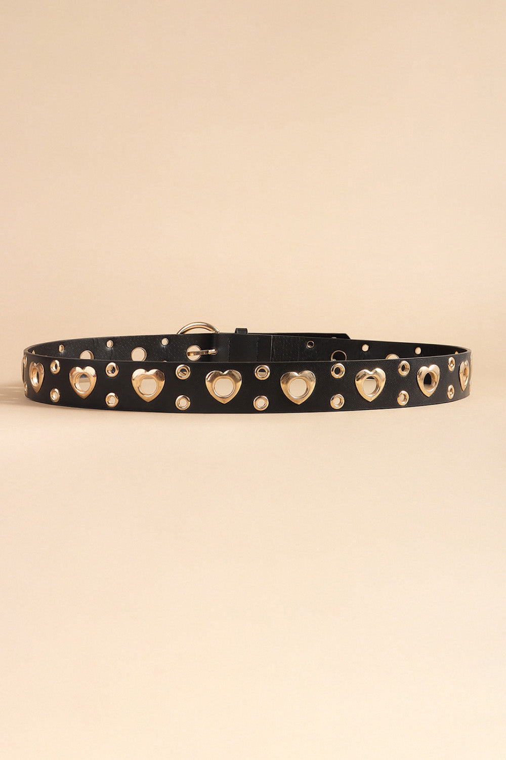 Heart Shape Alloy Detail PU Leather Belt - LODIMAE FASHION 