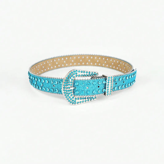 Rhinestone PU Leather Belt - LODIMAE FASHION 