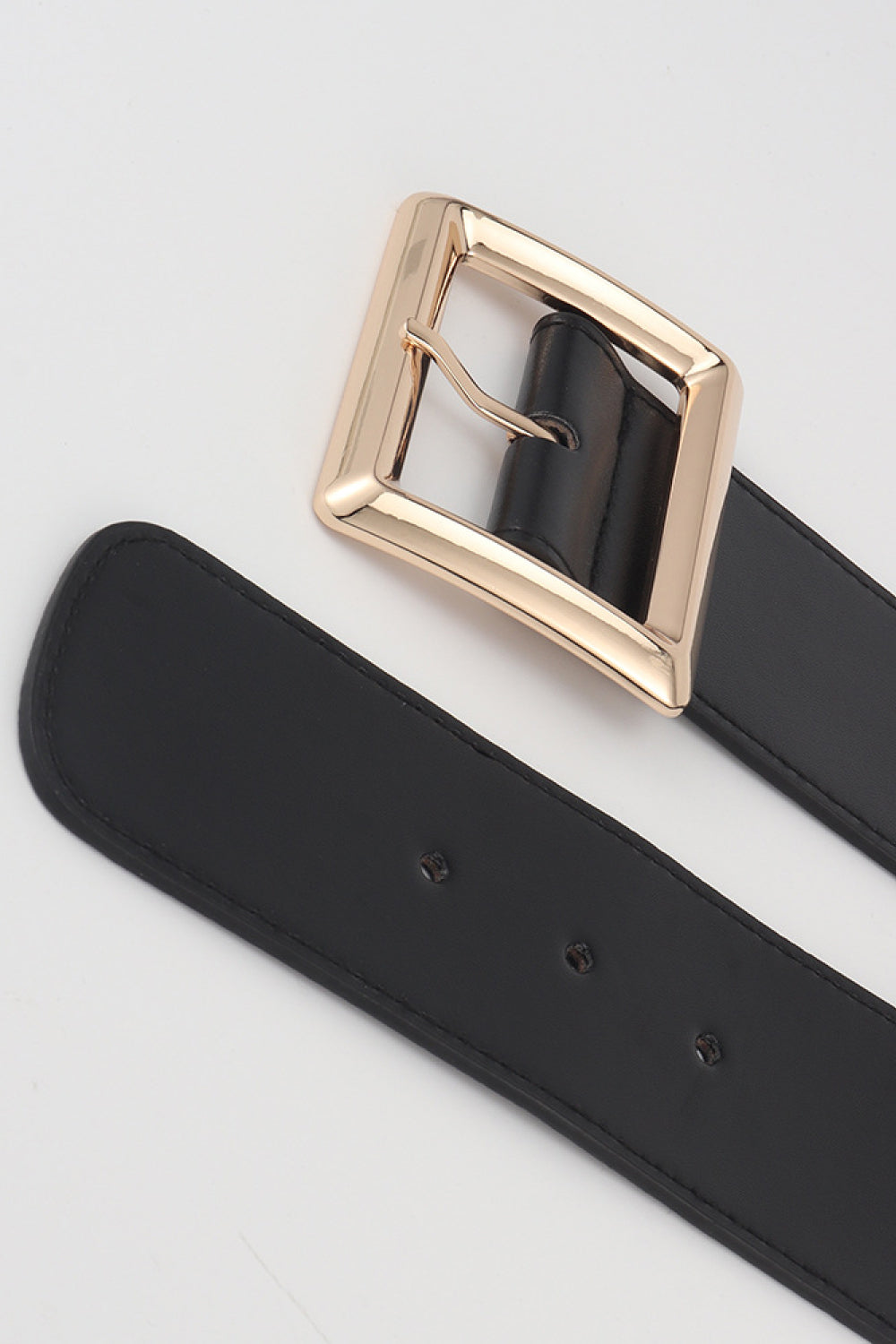 Rectangle Buckle Elastic Wide Belt - LODIMAE FASHION 