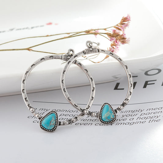Artificial Turquoise Drop Earrings – Elegant Boho Jewelry for Women - LODIMAE FASHION 