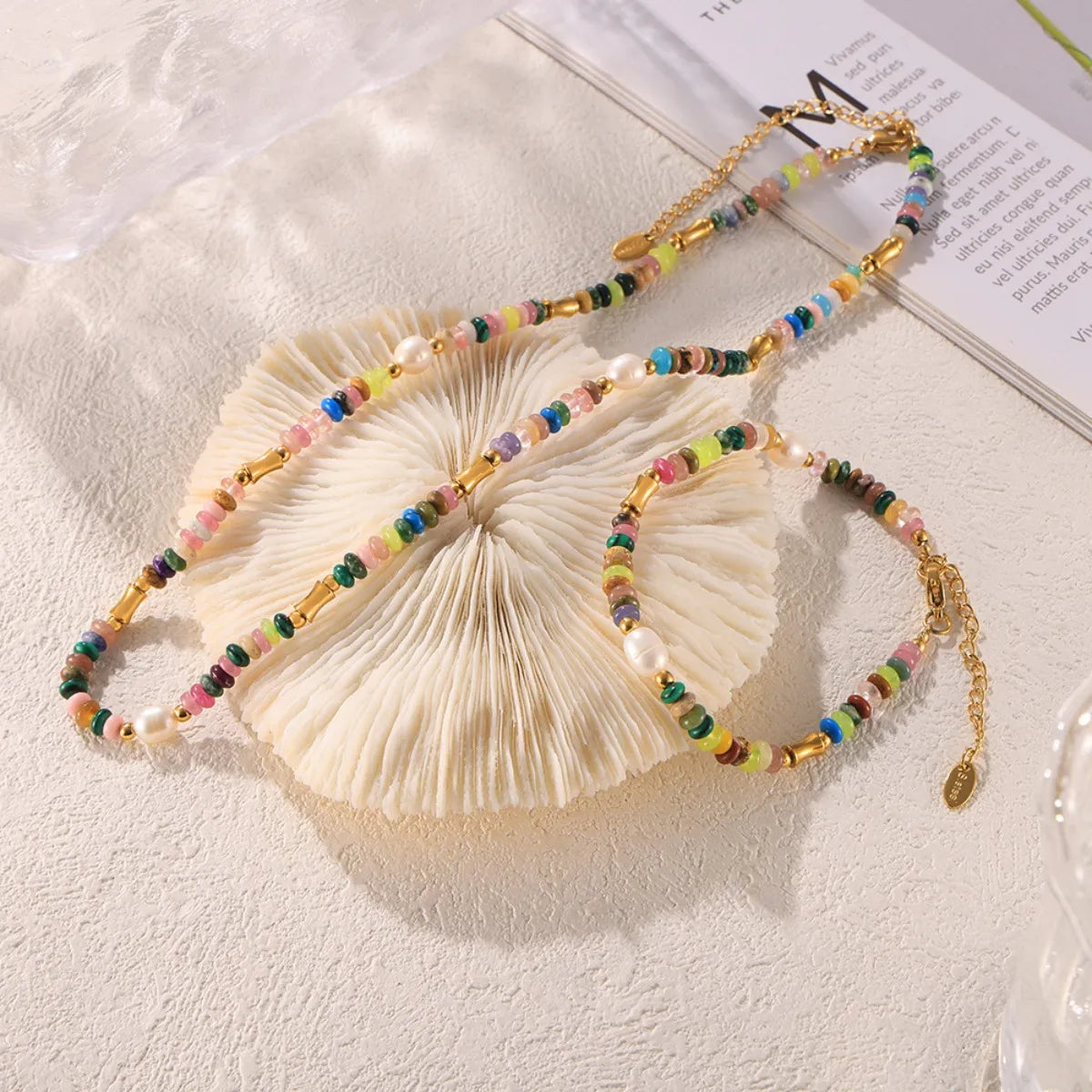 Bohemian Natural Stone Pearl Beaded Jewelry Set - LODIMAE FASHION 