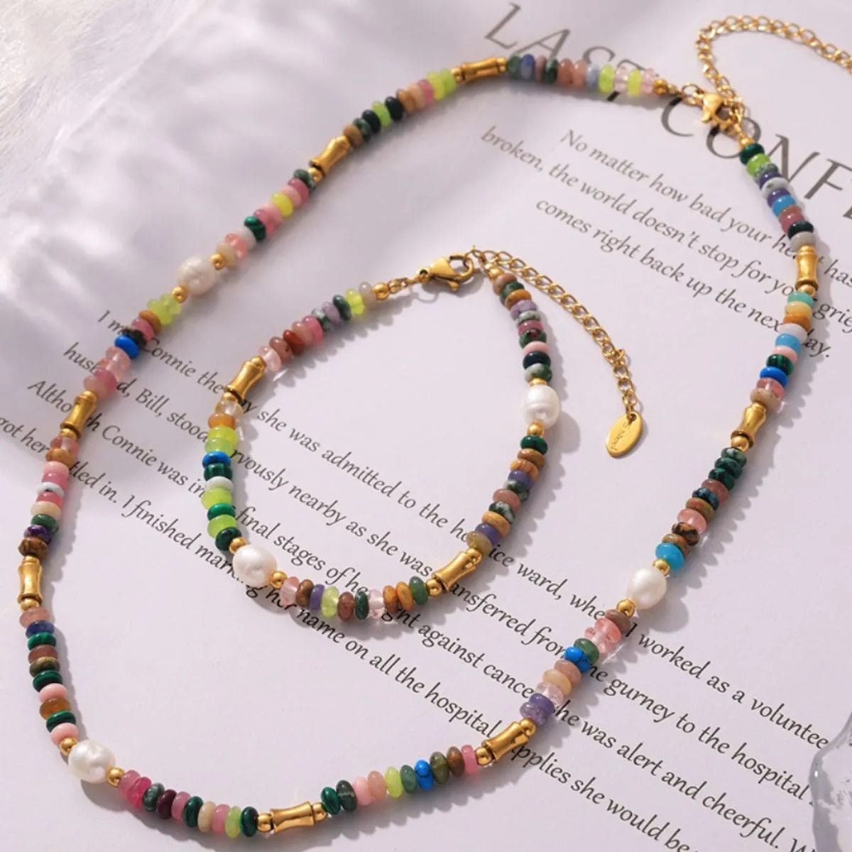 Bohemian Natural Stone Pearl Beaded Jewelry Set - LODIMAE FASHION 