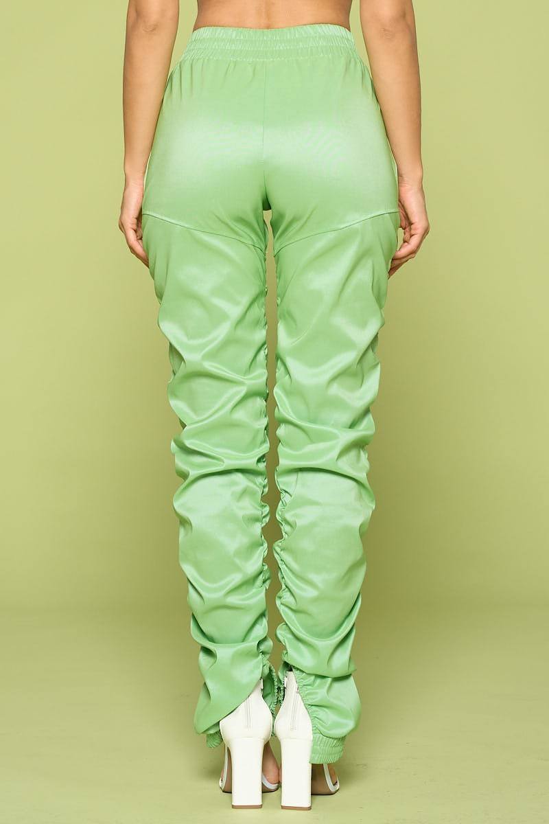 Leather Pu Ruched Pants - LODIMAE FASHION 