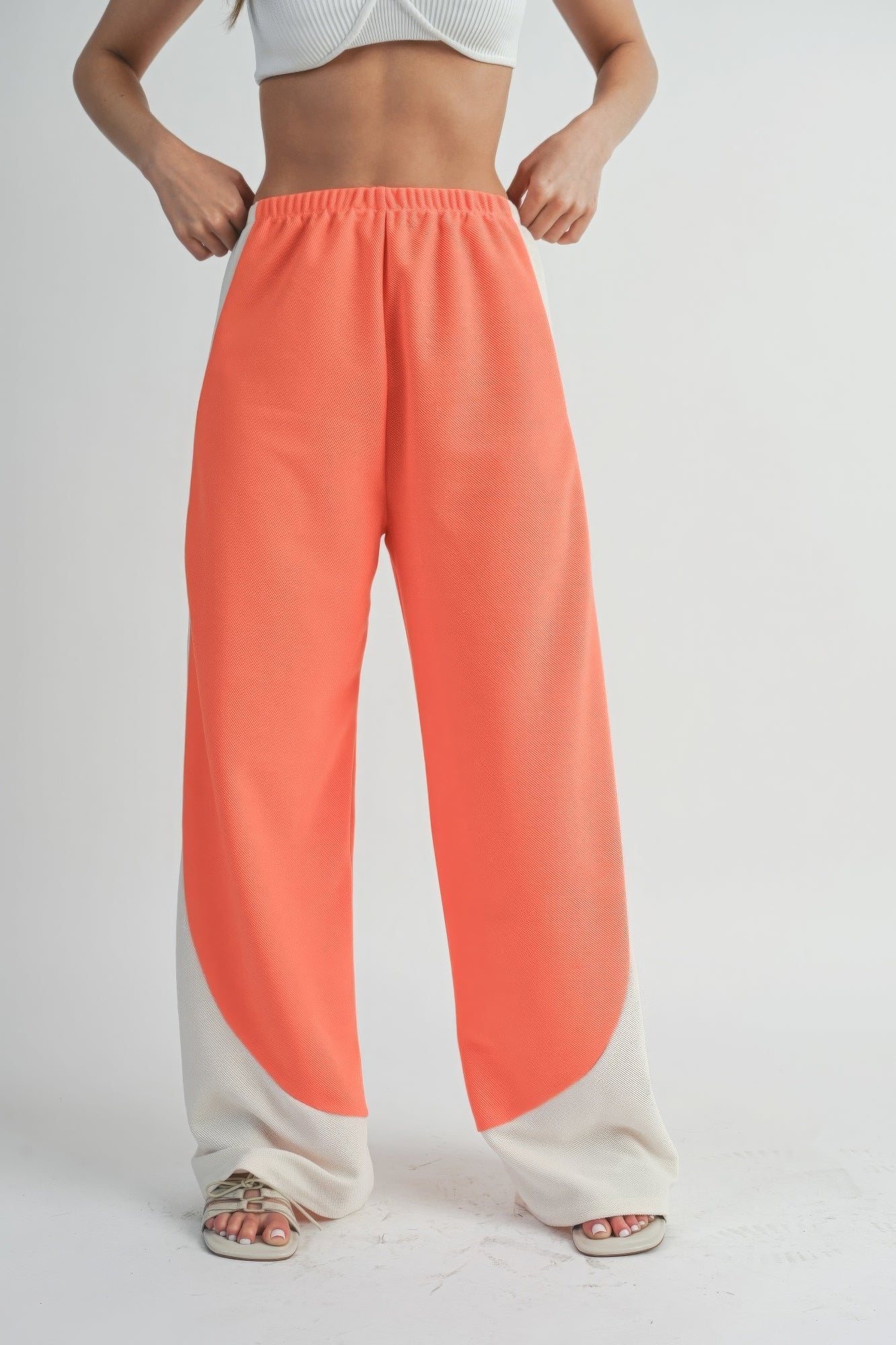 Two Toned Wide Leg Pants - LODIMAE FASHION 
