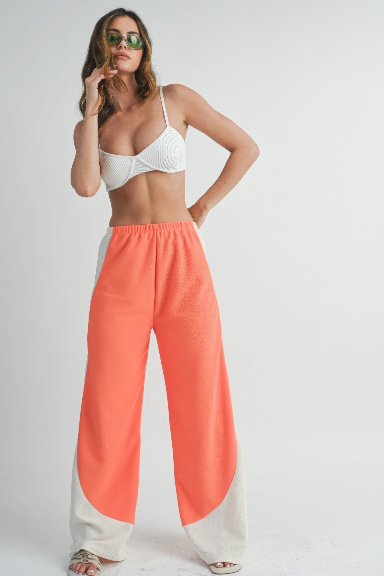 Two Toned Wide Leg Pants - LODIMAE FASHION 